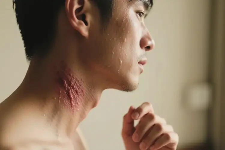 男人脖子偶尔起湿疹不管它会自己痊愈吗(图3)