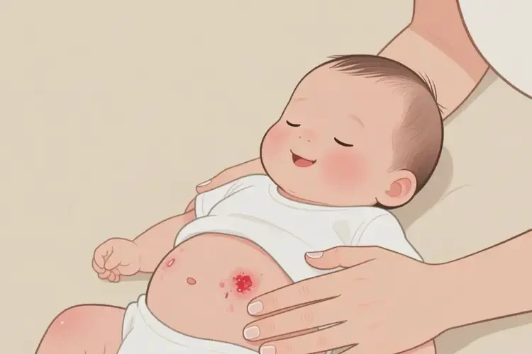 宝宝肚子上出湿疹可以彻底自愈吗(图3)