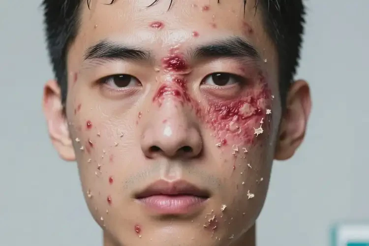 男生脸上偶尔长湿疹不管它会自己痊愈吗(图3)