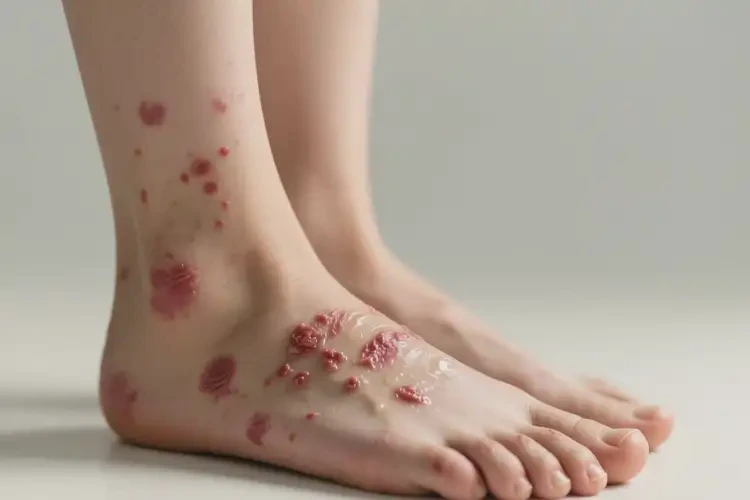 女生脚上出现湿疹可不可以根治(图1)