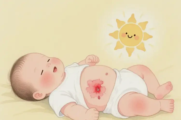 宝宝肚子上出湿疹可以彻底自愈吗(图1)