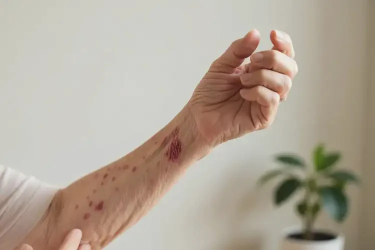 老年人手臂有湿疹能靠自己自愈吗(图2)