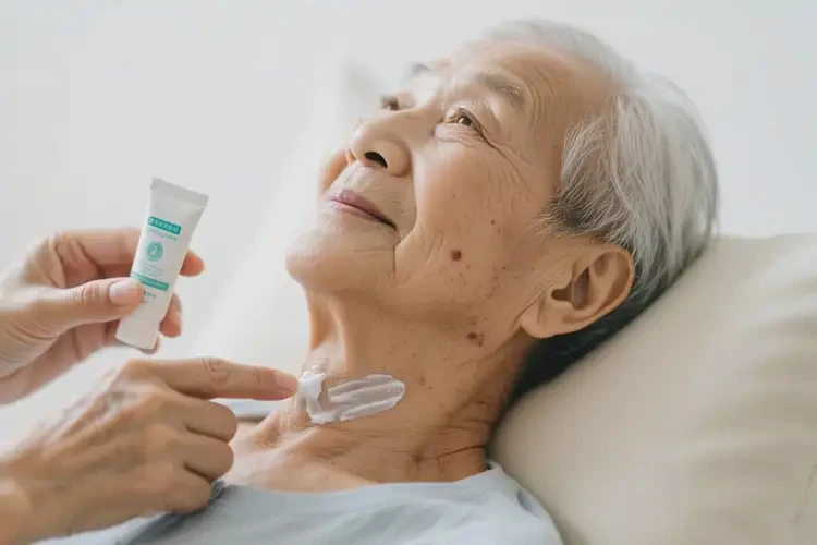 高龄老人脖子上起湿疹能不能根治(图1)