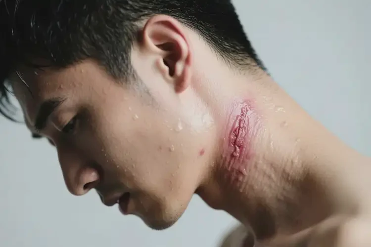 男人脖子偶尔起湿疹不管它会自己痊愈吗(图2)