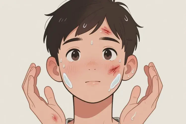 青少年脸上长湿疹可不可以根治(图1)