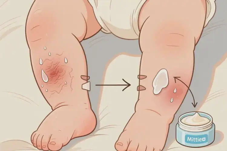 婴儿小腿上容易长湿疹可以治好吗(图2)