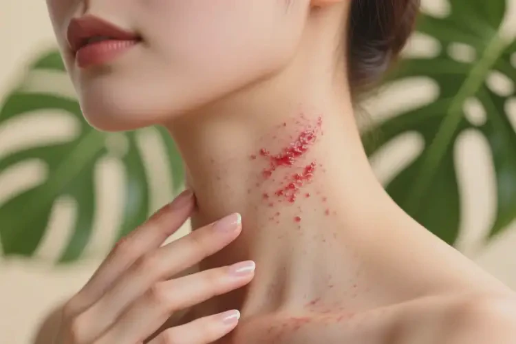 女性脖子上偶尔起湿疹可不可以根治(图1)