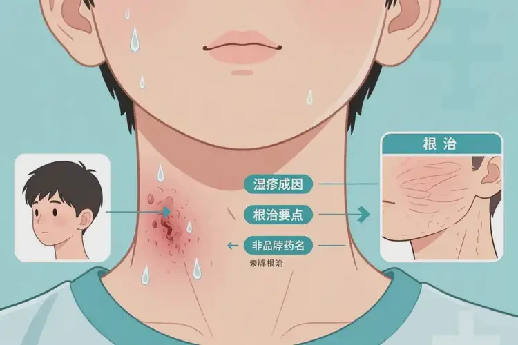 青少年脖子上起湿疹可不可以根治(图1)