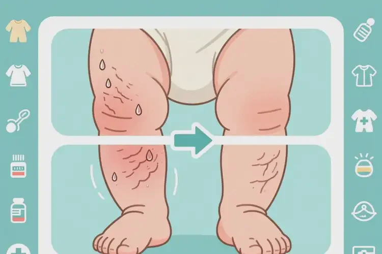 婴儿大腿上有湿疹可以治好吗(图1)