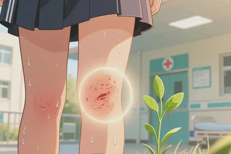中学生大腿偶尔起湿疹可不可以根治(图1)
