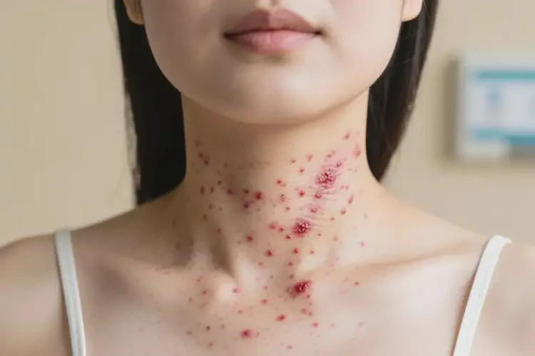 产妇脖子上长湿疹可不可以根治(图1)