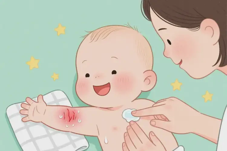 宝宝手臂上偶尔起湿疹可不可以根治(图1)