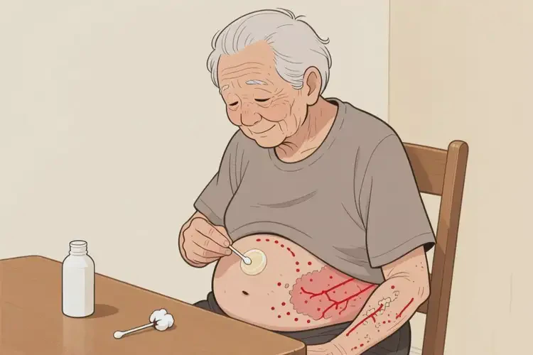 老年人肚子上容易长湿疹可以治好吗(图1)