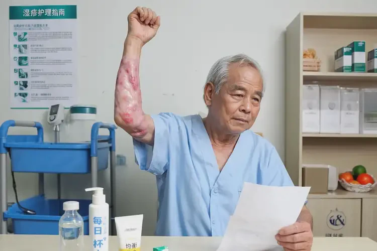 老年人手臂上长湿疹可以治好吗(图1)