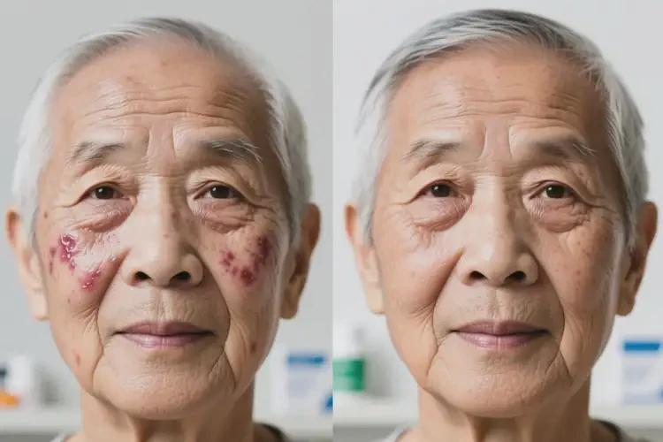 老年人面部有湿疹可以治好吗(图1)