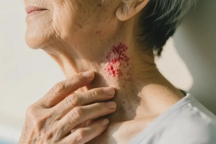 老年人脖子上经常长湿疹可以治好吗(图2)