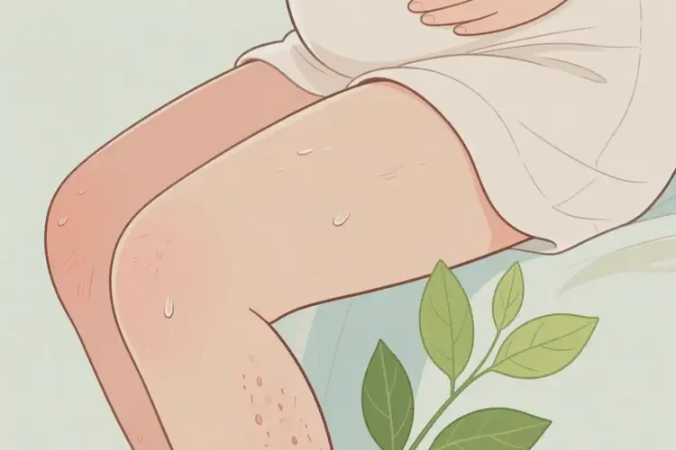 产妇大腿上偶尔起湿疹可以治好吗(图1)