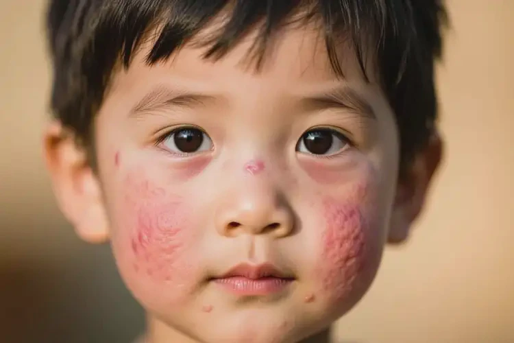 小孩脸上容易起湿疹可以治好吗(图2)