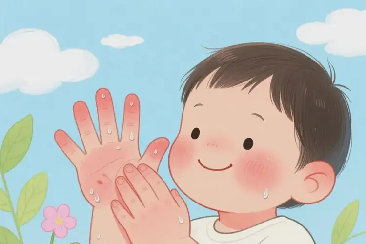小孩手上偶尔长湿疹可以治好吗(图4)