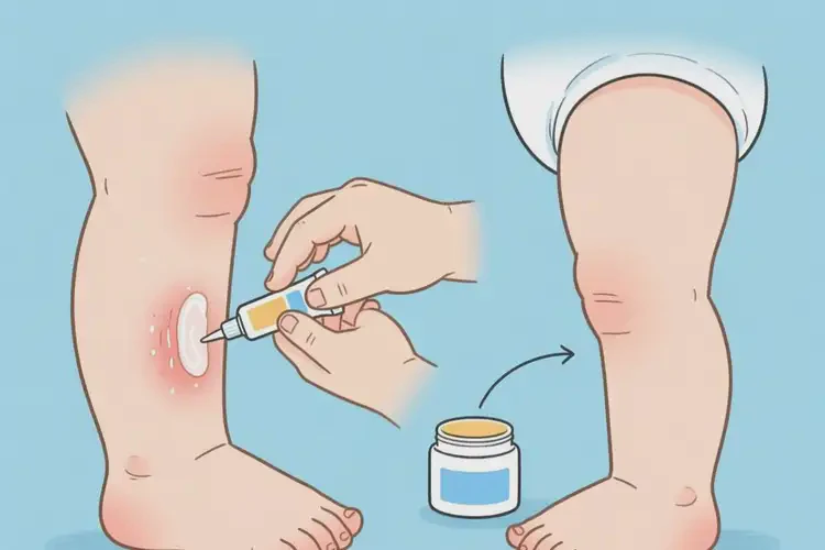 婴幼儿小腿上出现湿疹可以治好吗(图1)