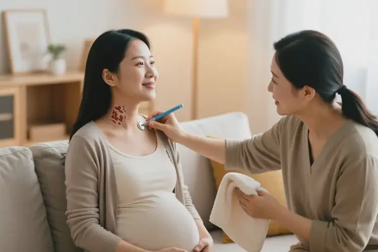 产妇脖子起湿疹可以治好吗(图3)