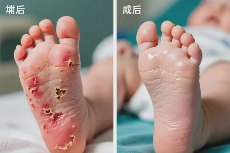 婴儿脚上容易长湿疹可以治好吗(图4)