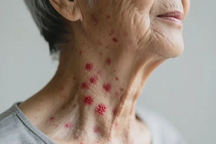 老人脖子上起湿疹可不可以根治(图1)