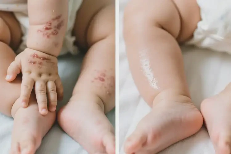 婴幼儿四肢出湿疹可以治好吗(图1)