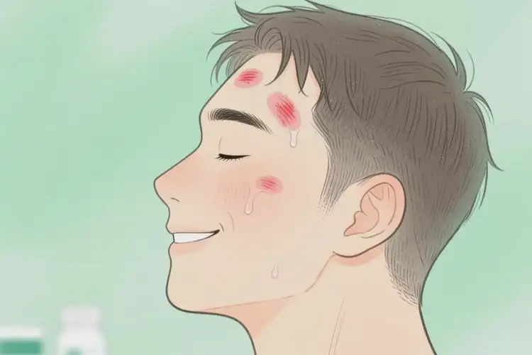 男性脸上偶尔长湿疹可以治好吗(图2)