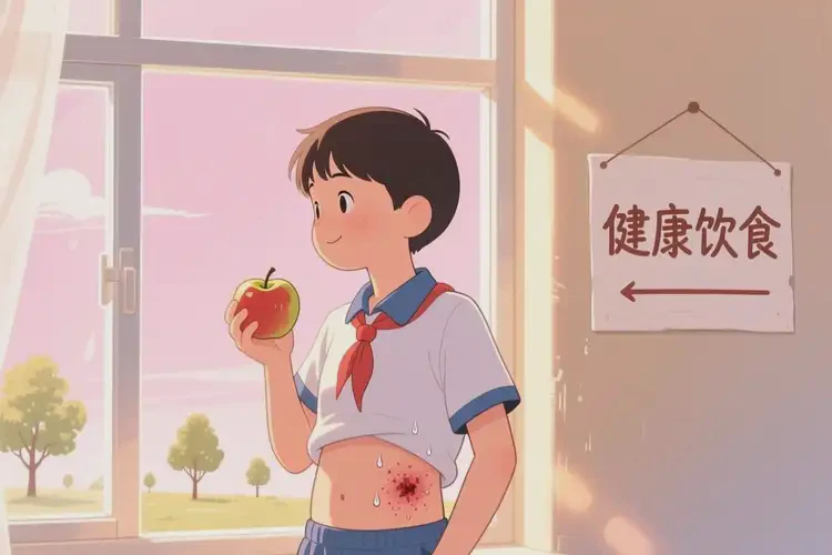中学生肚子出现湿疹可不可以根治(图1)