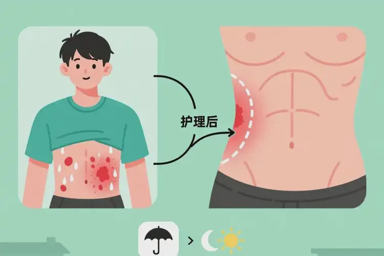 青年人肚子偶尔起湿疹可不可以根治(图1)