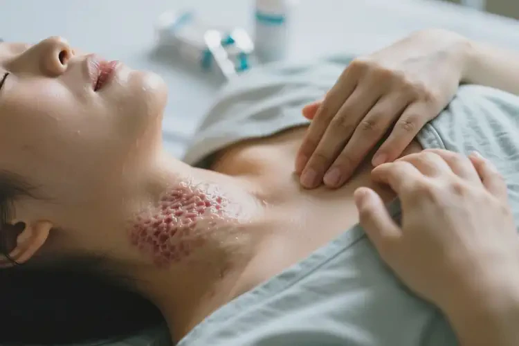 产妇脖子出现湿疹可不可以根治(图1)