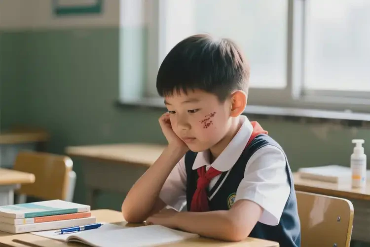 中学生脸上有湿疹可不可以根治(图1)