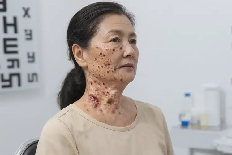 男生脖子上起湿疹不管它会自己好吗(图2)