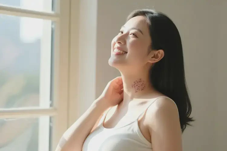 产妇脖子起湿疹可以治好吗(图1)