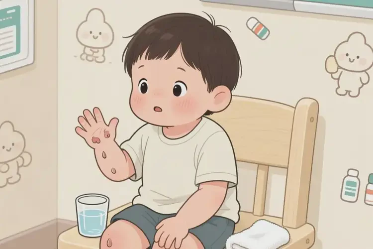 小孩手上偶尔长湿疹可以治好吗(图3)
