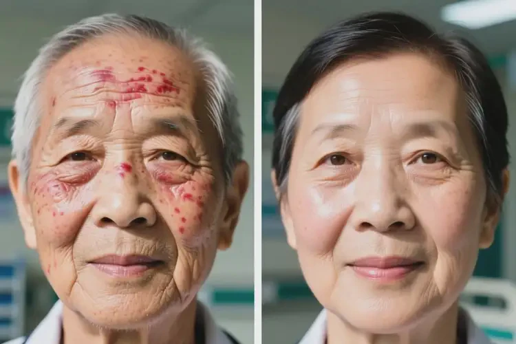 老年人面部有湿疹可以治好吗(图2)