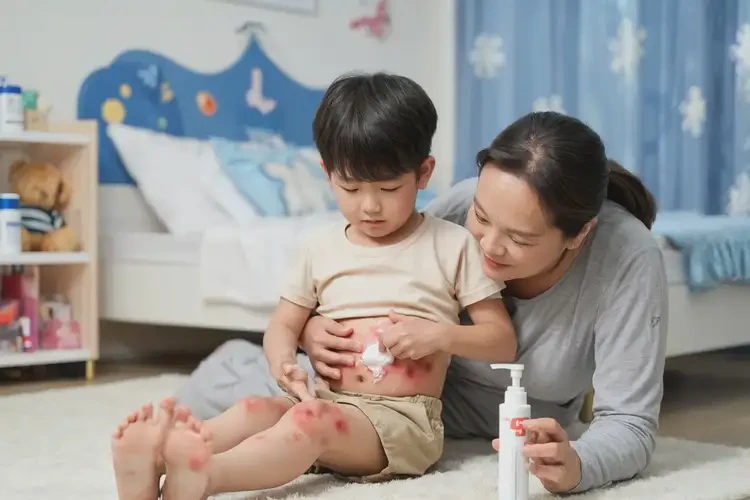 小孩肚子上长湿疹可以治好吗(图2)