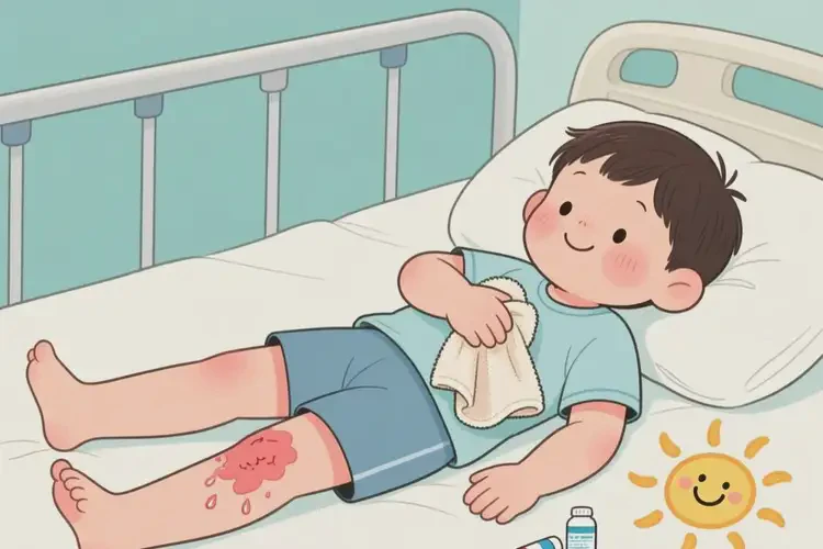 孩子大腿上偶尔长湿疹可以治好吗(图1)