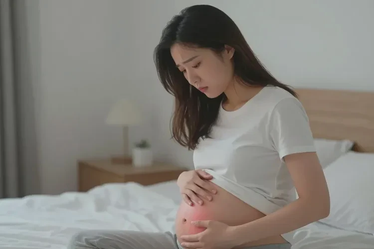 哺乳期妈妈肚子偶尔起湿疹能靠自己自愈吗(图1)