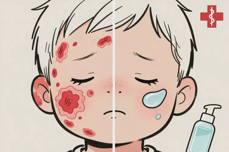 小孩面部经常长湿疹可以治好吗(图3)