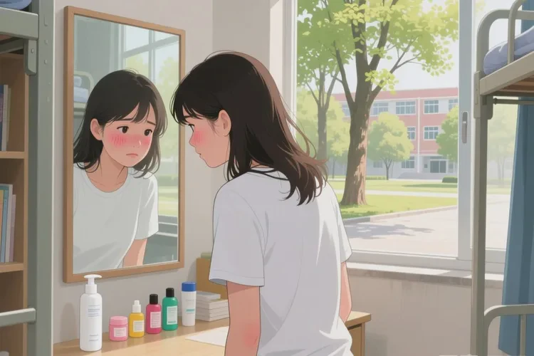 大学生面部偶尔起湿疹能靠自己自愈吗(图1)
