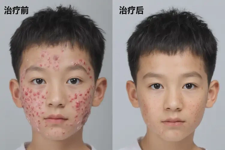 孩子面部有湿疹可以治好吗(图4)