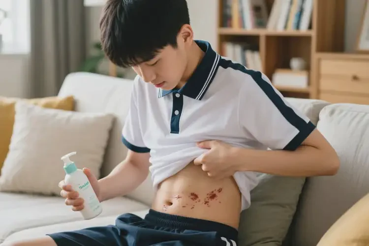 中学生肚子上偶尔长湿疹可以治好吗(图1)