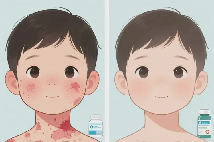 儿童脖子出湿疹可以治好吗(图1)