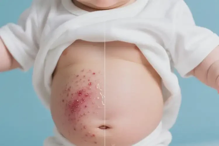 婴儿肚子上起湿疹可以治好吗(图2)