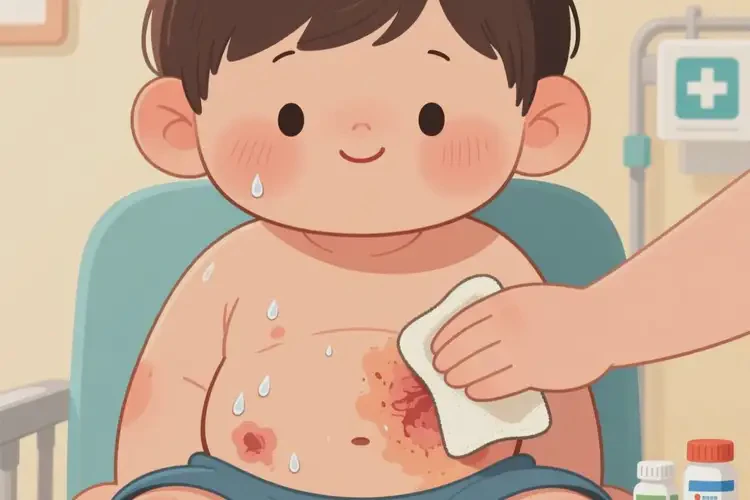小孩肚子上经常起湿疹可以治好吗(图2)