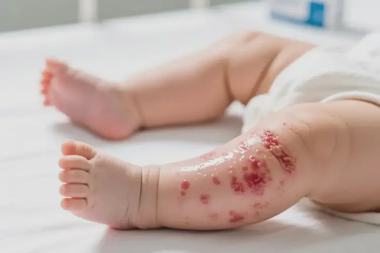 婴儿小腿上有湿疹可以治好吗(图2)