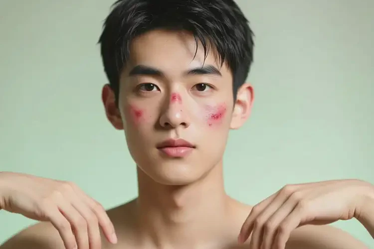 青年人面部容易长湿疹可以治好吗(图1)