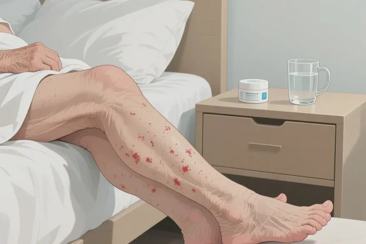 老年人大腿上出现湿疹能靠自己自愈吗(图1)